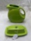 Fiesta pitcher, covered butter- discontinued color chartreuse