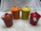 (4) Fiesta canisters