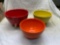 (3) Fiesta mixing bowls
