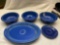 Fiesta bowls, plates- discontinued color sapphire