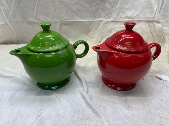 (2) Fiesta tea pots