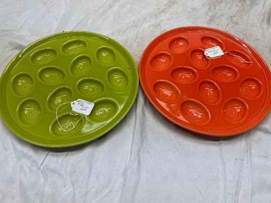 (2)Fiesta egg platters