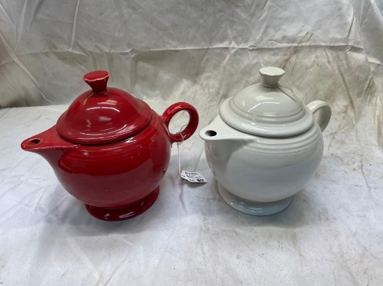 (2) Fiesta tea pots