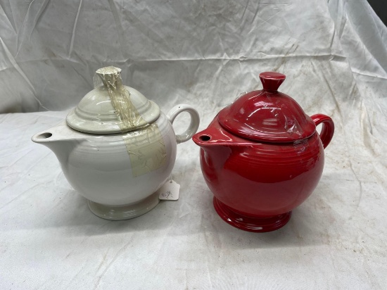 (2) Fiesta tea pots