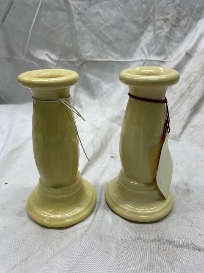 (2) Discontinued Fiesta 6in candle holders