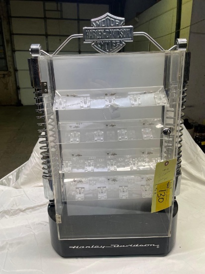 Revolving Harley Davidson display case