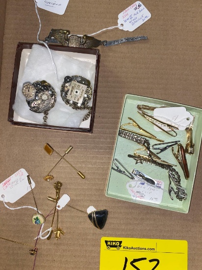 Hat pins - tie bars - WW2 Air Force wing bracelet