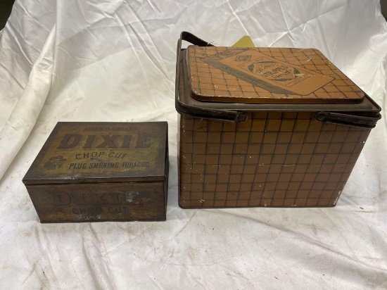 (2) Tobacco tins