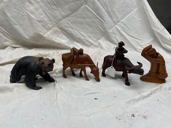 Hand carved animals