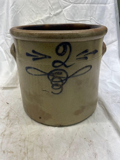 Early No. 2 crock with handles