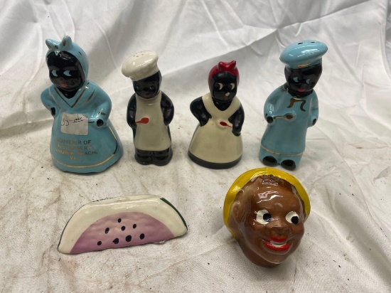 Vintage Black Americana salt shakers