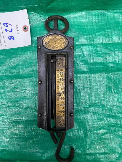 Early Chatillion Iron Clad 200lb Hanging Scale