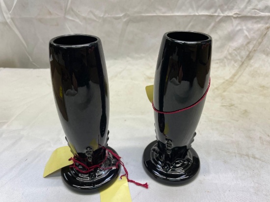 Fiesta bud vases- discontinued color black