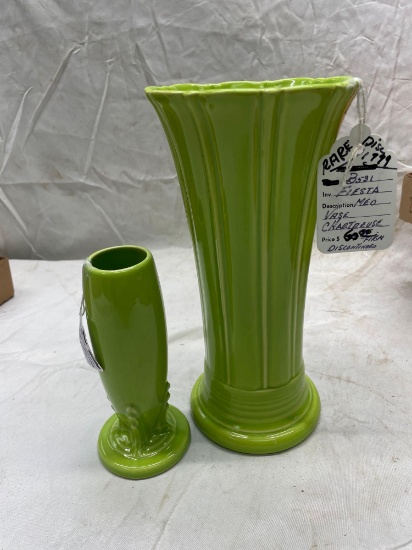 Fiesta vase, bud vase- discontinued color chartreuse