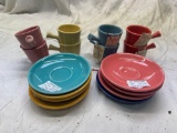 (8) Fiesta coffee cups and saucers