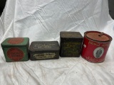 (4) Tobacco tins