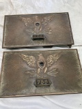 Early post box doors with eagle