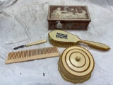 Vintage hair brushes- boxes