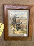 Civil War Print in oak frame
