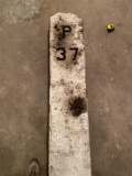Rail Road Mile Marker Post