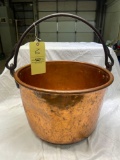 Very heavy early copper kettle