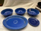 Fiesta bowls, plates- discontinued color sapphire