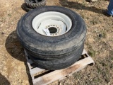 Mounted 10.00-20 8bolt tires
