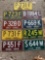 (9) Vintage License Plates From 1950s