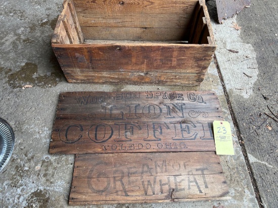 Crate and Advertising Wood Signs