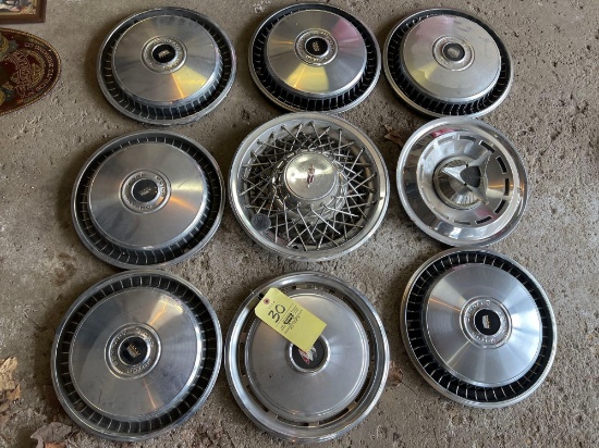 (9) Assorted Hubcaps