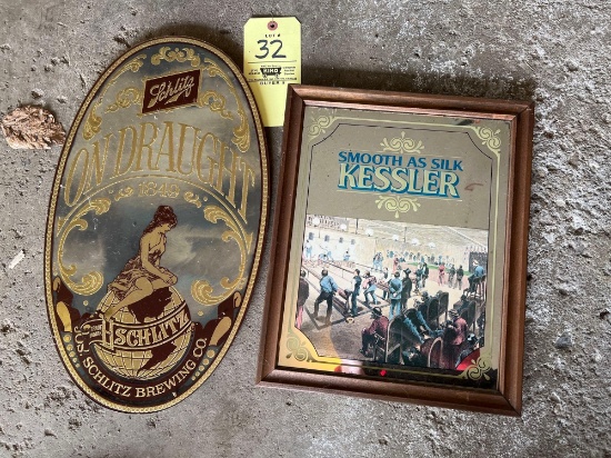 Schlitz and Kessler Beer Signs