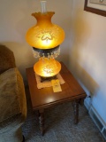 Floral Banquet Lamp with Side Table