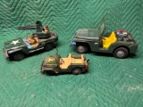 Vintage Tin Army Jeeps