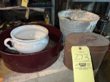 Vintage Buckets and Planter