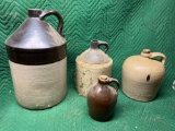 (4) Crock Jugs