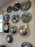 (10) Assorted Hubcaps and Signs
