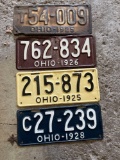 (4) Vintage License Plates From 1920s