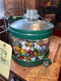 Vintage Lantern With Marbles