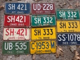 (11) Vintage License Plates From 1960s and 1970s