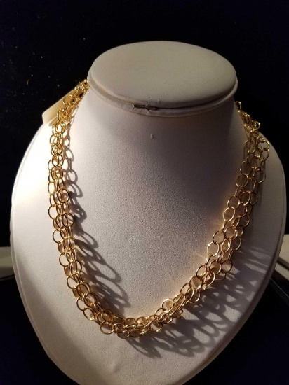 18k yellow gold necklace, 17 in, 18.6 grams