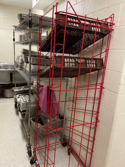 Wire Rack Shelf with Contents