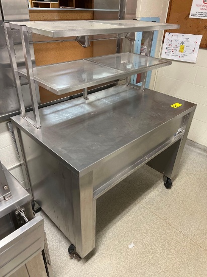 Stainless Steel Serving/Display Table with Sneeze Guard