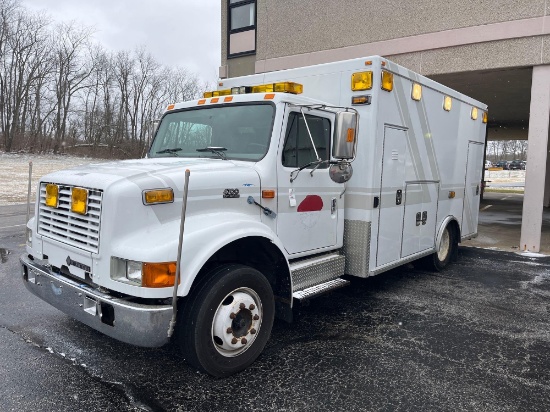 1999 International 4700 DT466E Ambulance Converted to Sewer Maintenance Truck With Camera