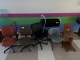 Assorted Office Chairs, Rolling Carts