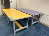 industrial tables 8 feet long bid x 2