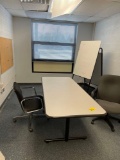 Conference Table Chairs and Dry Erase Board