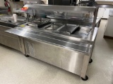 Stainless Steel Steam Table with Sneeze Guard Shelf