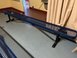 10ft Rubber Coated Locker Room Bench