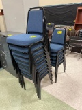 blue stack chairs bid x 14