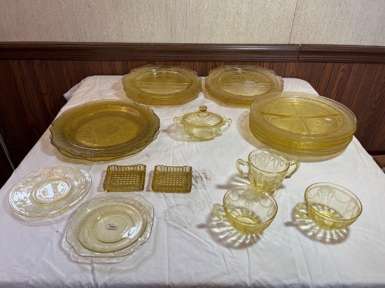 yellow depression glass